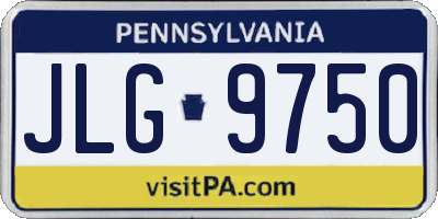 PA license plate JLG9750