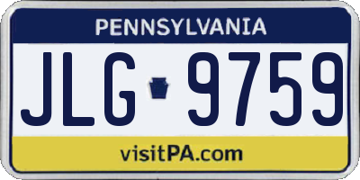 PA license plate JLG9759