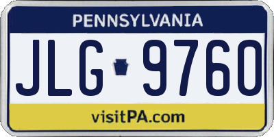 PA license plate JLG9760
