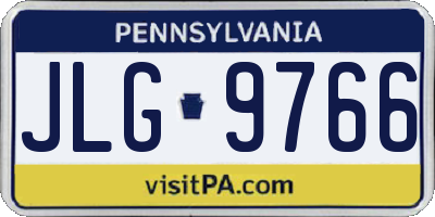 PA license plate JLG9766