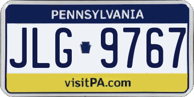 PA license plate JLG9767