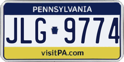 PA license plate JLG9774