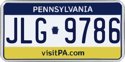 PA license plate JLG9786