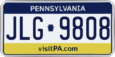 PA license plate JLG9808