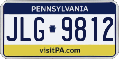 PA license plate JLG9812