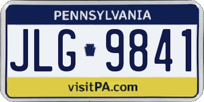 PA license plate JLG9841