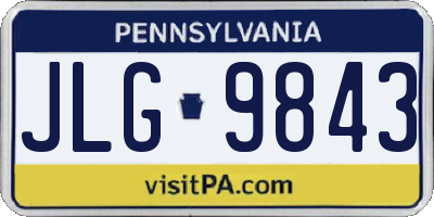 PA license plate JLG9843