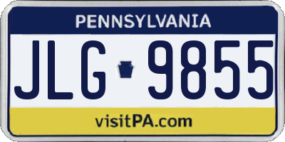 PA license plate JLG9855