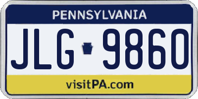 PA license plate JLG9860