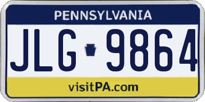 PA license plate JLG9864