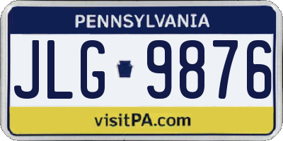 PA license plate JLG9876
