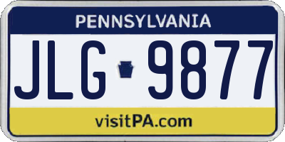 PA license plate JLG9877