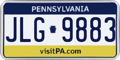 PA license plate JLG9883
