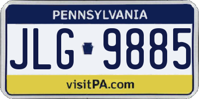 PA license plate JLG9885