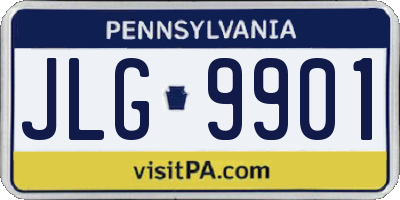 PA license plate JLG9901