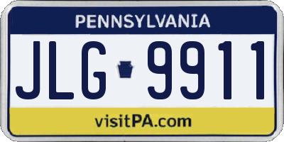 PA license plate JLG9911