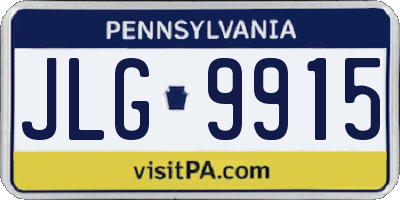 PA license plate JLG9915