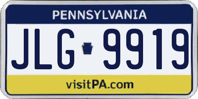 PA license plate JLG9919