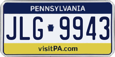 PA license plate JLG9943