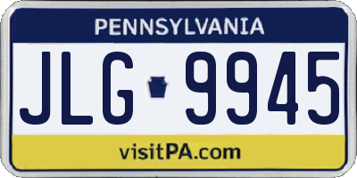 PA license plate JLG9945