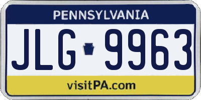 PA license plate JLG9963