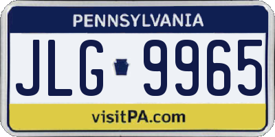 PA license plate JLG9965