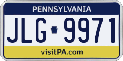 PA license plate JLG9971