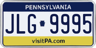 PA license plate JLG9995