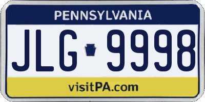 PA license plate JLG9998