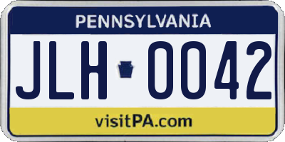 PA license plate JLH0042