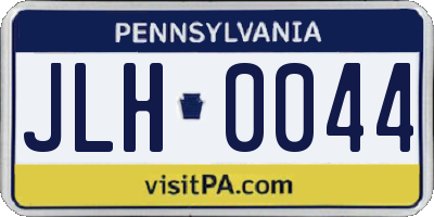 PA license plate JLH0044