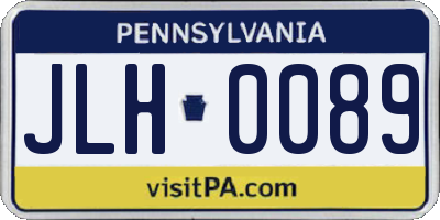 PA license plate JLH0089