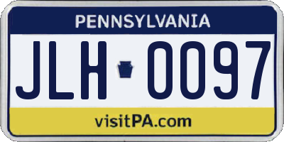PA license plate JLH0097