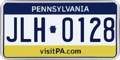 PA license plate JLH0128