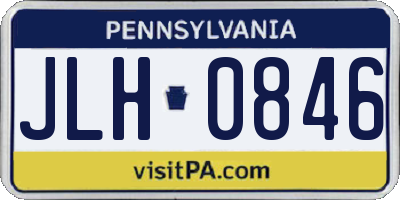 PA license plate JLH0846