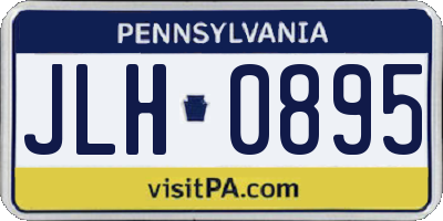 PA license plate JLH0895