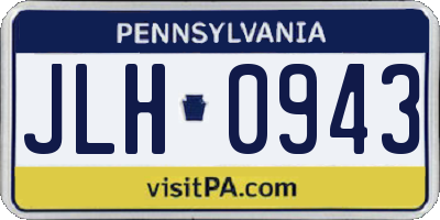 PA license plate JLH0943