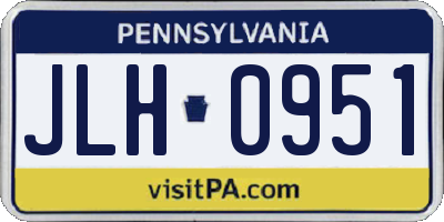 PA license plate JLH0951
