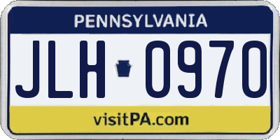 PA license plate JLH0970