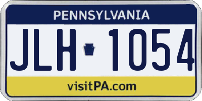 PA license plate JLH1054