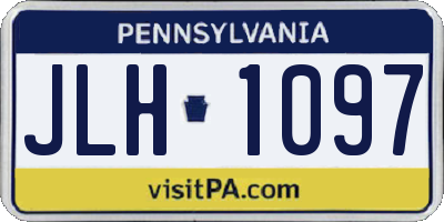 PA license plate JLH1097