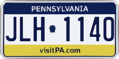 PA license plate JLH1140