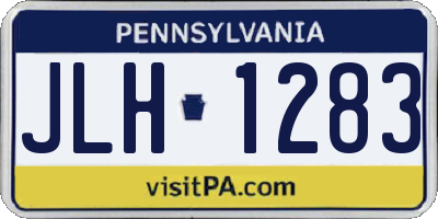 PA license plate JLH1283