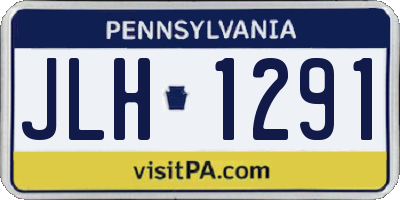 PA license plate JLH1291