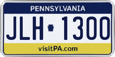 PA license plate JLH1300