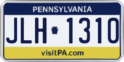 PA license plate JLH1310