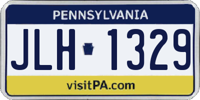 PA license plate JLH1329