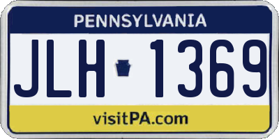 PA license plate JLH1369