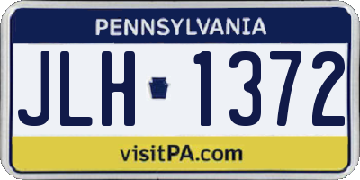 PA license plate JLH1372