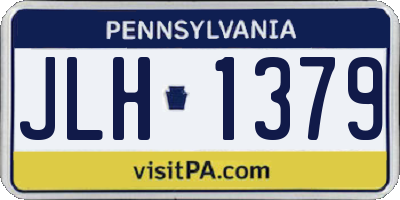 PA license plate JLH1379